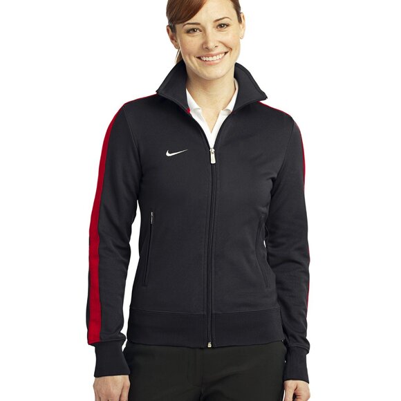 Nike Tops - Ladies Nike Full zip Golf Track Jacket Navy with red stripe